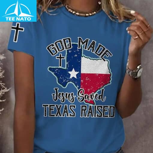 God Made Jesus Saved Texas Shirt - Image 4