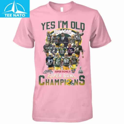 Green Bay Packers Super Bowl Champions 'Yes I'm Old But I Saw' Fan Shirt - Image 5