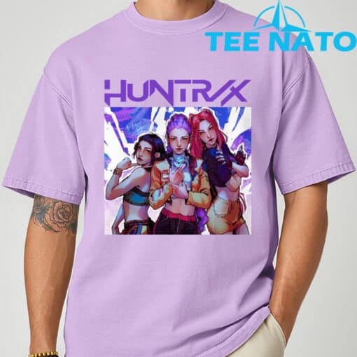 HUNTRIX - Zoey, Rumi, Mira Kpop Demon Hunters Fanart T-Shirt - Image 6