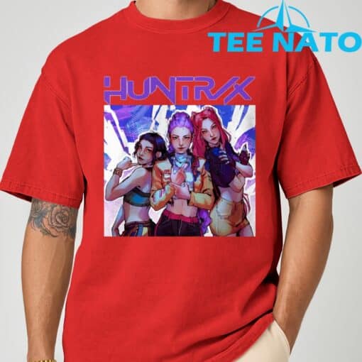 HUNTRIX - Zoey, Rumi, Mira Kpop Demon Hunters Fanart T-Shirt - Image 8