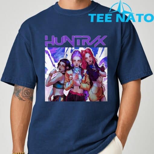 HUNTRIX - Zoey, Rumi, Mira Kpop Demon Hunters Fanart T-Shirt - Image 9