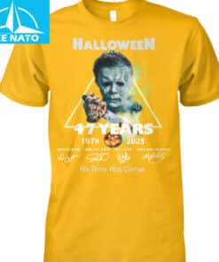 Halloween 47 Years 1978 2025 His Time Has Come Signatures Shirt3