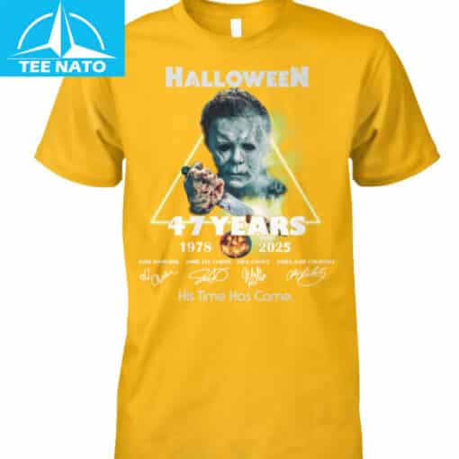 Halloween Signatures Shirt being worn