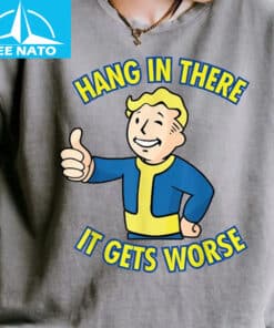 Hang In There It Gets Worse Boy Kids Funny Cute Meme Shirt1