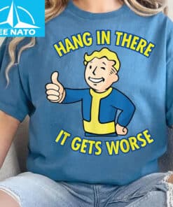 Hang In There It Gets Worse Boy Kids Funny Cute Meme Shirt3