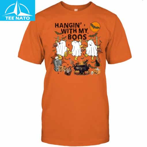 Hangin With My Boos Halloween Ghosts Shirt - Image 4