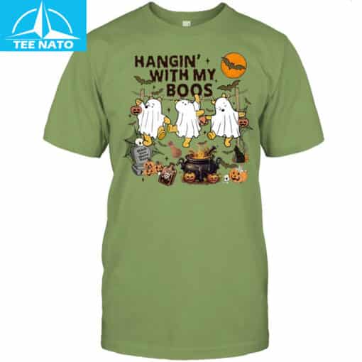 Hangin With My Boos Halloween Ghosts Shirt - Image 5