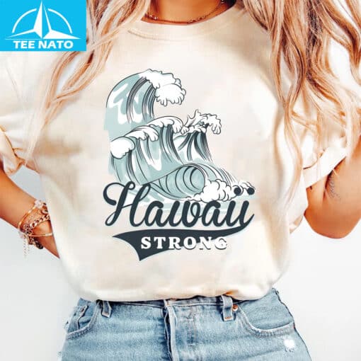 Hawaii Strong Wave Graphic Island Souvenir Shirt - Image 4