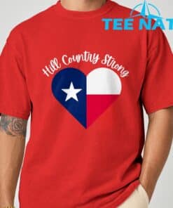Hill Country Strong Texas Heart T Shirt 1