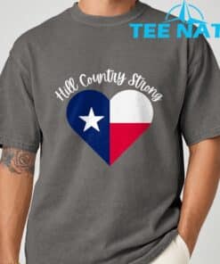 Hill Country Strong Texas Heart T Shirt 3
