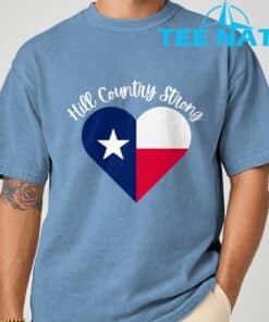 Hill Country Strong Texas Heart T Shirt 4
