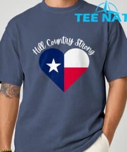 Hill Country Strong Texas Heart T Shirt 5