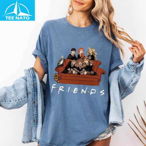 Hogwarts Friends Funny Wizarding World x TV Show Crossover Shirt - Image 3