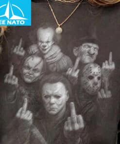 Horror Charaters Middle Finger Shirt1