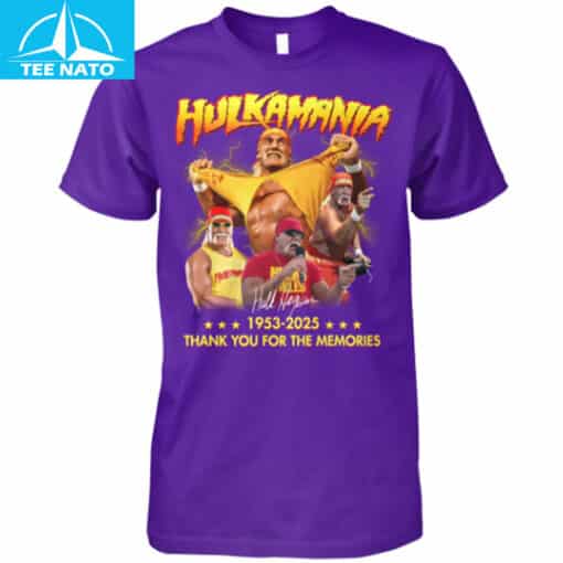 Hulkamania Hulk Hogan 1953-2025 Thank You For The Memories Shirt - Image 3