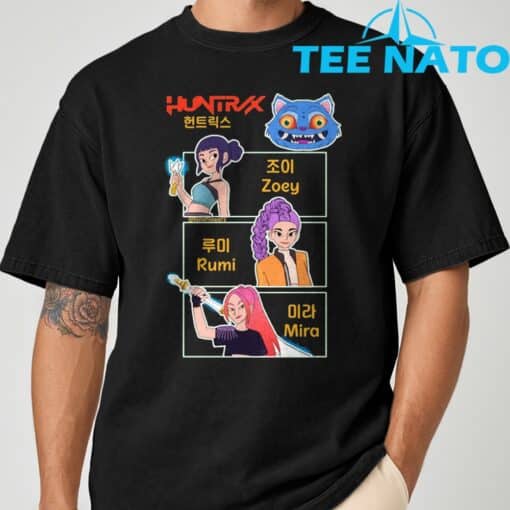 Huntrix Kpop Demon Hunters Print T-Shirt - Image 2