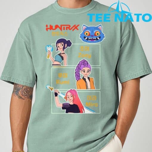 Huntrix Kpop Demon Hunters Print T-Shirt - Image 3