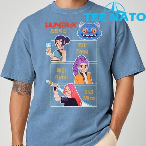 Huntrix Kpop Demon Hunters Print T-Shirt - Image 4