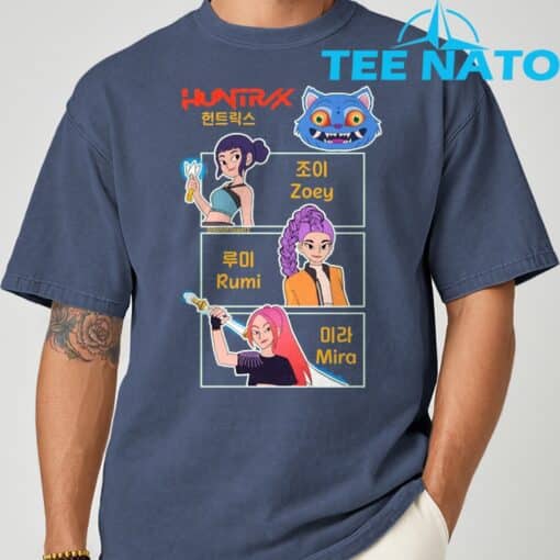 Huntrix Kpop Demon Hunters Print T-Shirt - Image 5