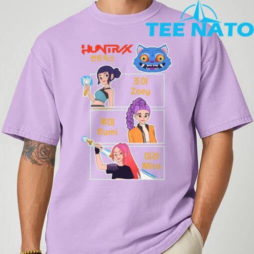 Huntrix Kpop Demon Hunters Print T-Shirt - Image 6