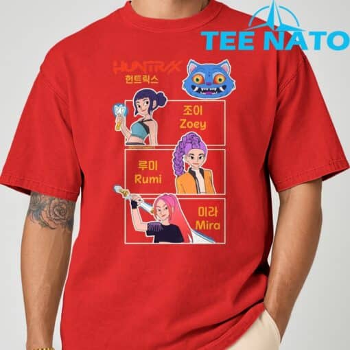 Huntrix Kpop Demon Hunters Print T-Shirt - Image 8