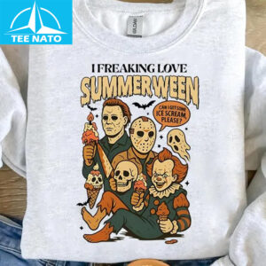 I Freaking Love Summerween Horror Characters Ice Cream Shirt 12 I Freaking Love Summerween Horror Characters Ice Cream Shirt