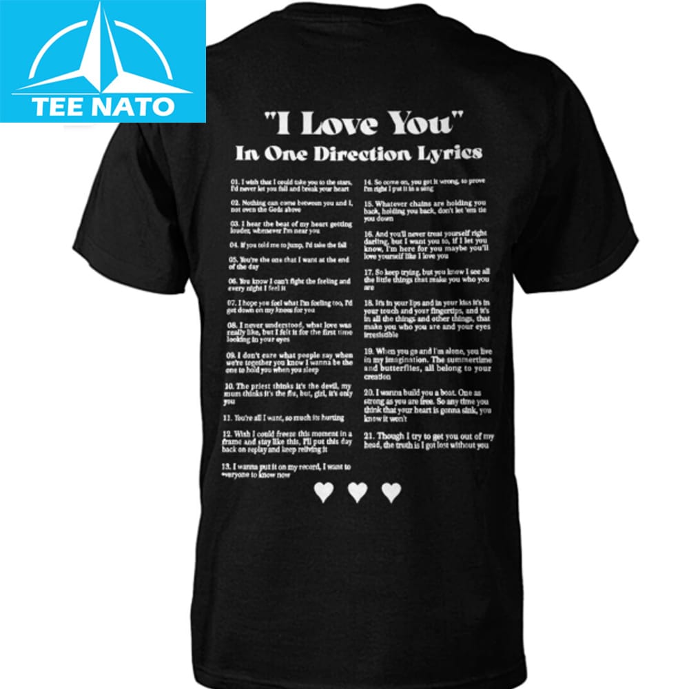 Styling the I Love You In One Direction Lyrics Shirt