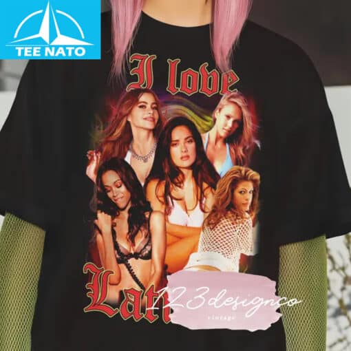 I love Latinas Bootleg Vintage Shirt - Image 2