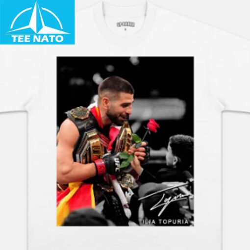Ilia Topuria Champion Rose Gift Shirt - Image 3