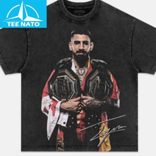 Ilia Topuria Double UFC Champion Belts Shirt - Image 2