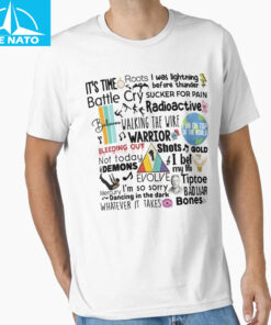 Imagine Dragons Song Titles Graphic Shirt2