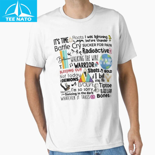Imagine Dragons Song Titles Graphic Shirt - Image 3