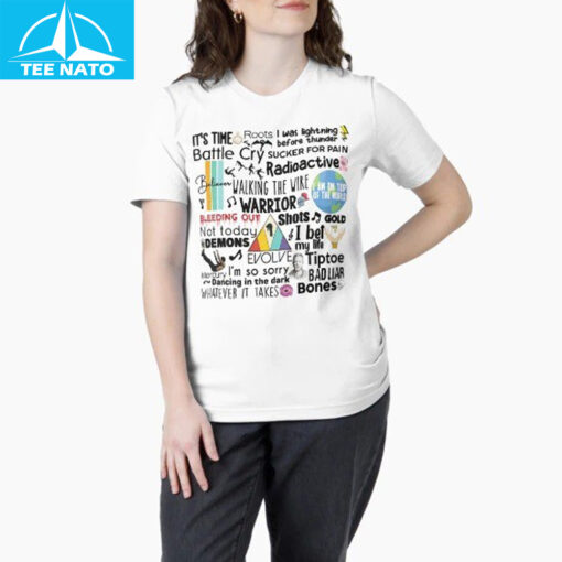 Imagine Dragons Song Titles Graphic Shirt - Image 5