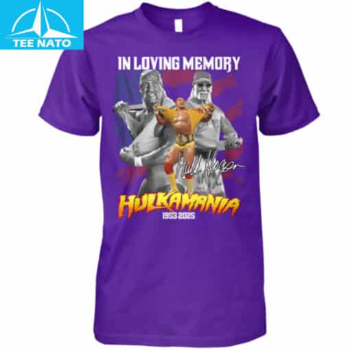 In Loving Memory Hulkamania Hulk Hogan 1953-2025 Wrestling Shirt - Image 3