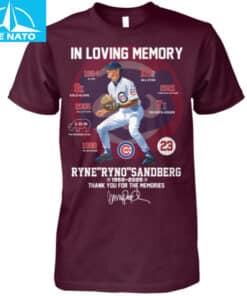 In Loving Memory Ryne Ryno Sandberg 1959 2025 Chicago Cubs Baseball Stats Shirt3