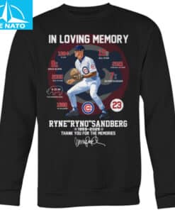 In Loving Memory Ryne Ryno Sandberg 1959 2025 Chicago Cubs Baseball Stats Shirt5