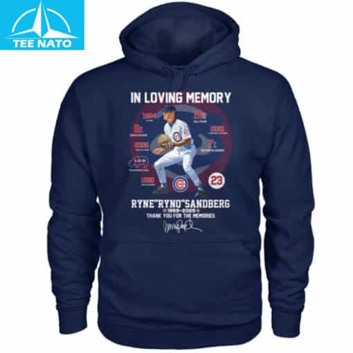 In Loving Memory Ryne Ryno Sandberg 1959-2025 Chicago Cubs Baseball Stats Shirt - Image 7