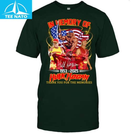 In Memory Of Hulk Hogan American Flag Wrestling 1953-2025 Shirt - Image 5