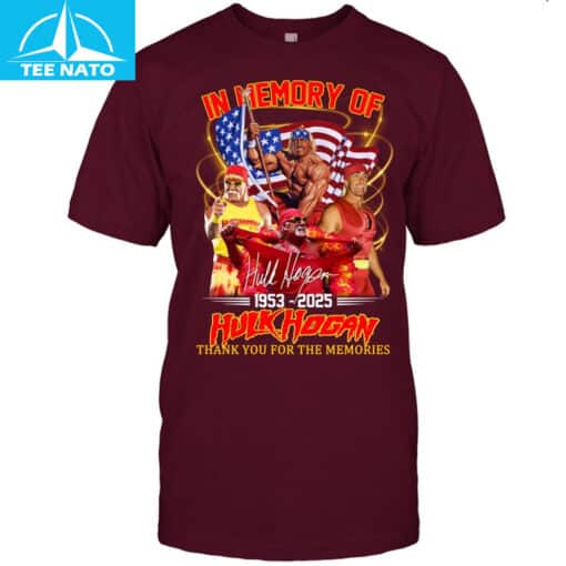 In Memory Of Hulk Hogan American Flag Wrestling 1953-2025 Shirt - Image 4