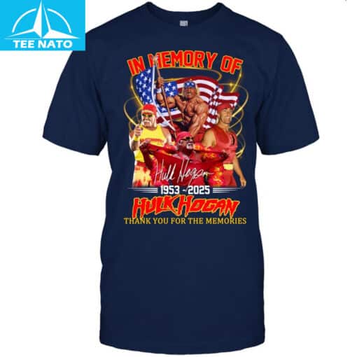 In Memory Of Hulk Hogan American Flag Wrestling 1953-2025 Shirt - Image 3