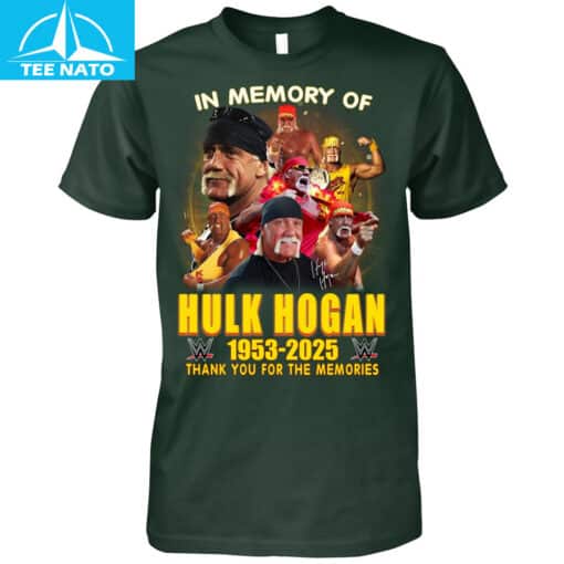In Memory Of Hulk Hogan WWE 1953-2025 Thank You For The Memories Shirt - Image 3