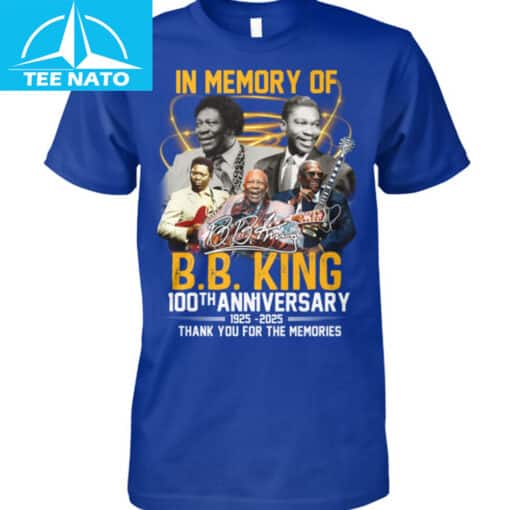 In Memory of BB King 100th Anniversary 1925-2025 Blues Music Shirt - Image 2
