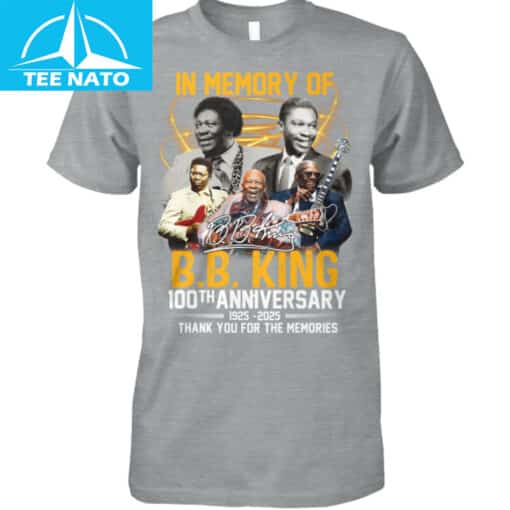 In Memory of BB King 100th Anniversary 1925-2025 Blues Music Shirt - Image 3