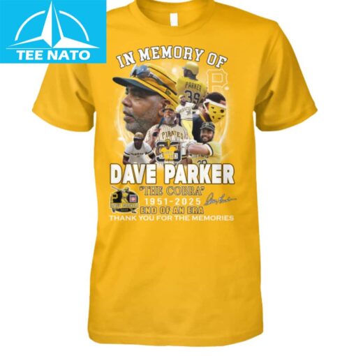 In Memory of Dave "The Cobra" Parker 1951-2025 Pirates Shirt - Image 3