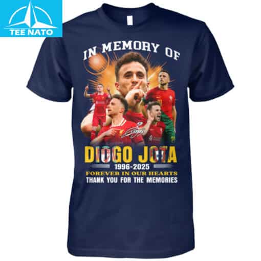 In Memory of Diogo Jota 1996-2025 'Forever In Our Hearts' Thank You For The Memories Football Fan Shirt - Image 4
