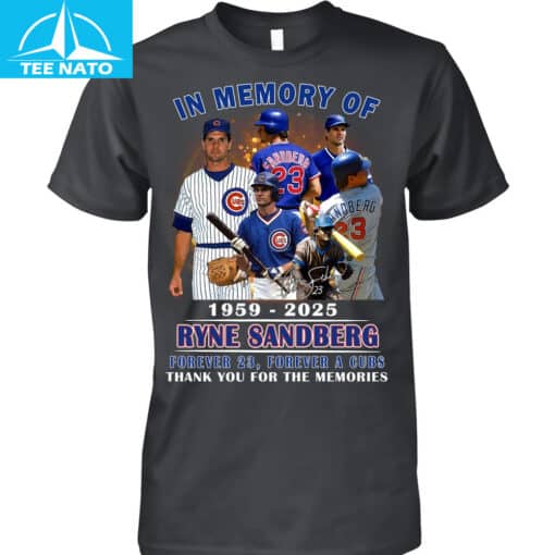 In Memory of Ryne Sandberg 1959-2025 Forever 23 Chicago Cubs Baseball Shirt