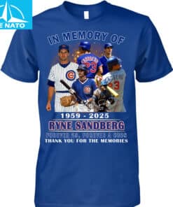 In Memory of Ryne Sandberg 1959 2025 Forever 23 Chicago Cubs Baseball Shirt2