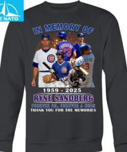 In Memory of Ryne Sandberg 1959 2025 Forever 23 Chicago Cubs Baseball Shirt5