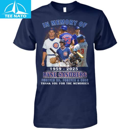 In Memory of Ryne Sandberg 1959-2025 Forever 23 Forever A Cubs Baseball Shirt - Image 5