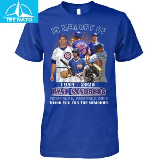 In Memory of Ryne Sandberg 1959-2025 Forever 23 Forever A Cubs Baseball Shirt - Image 4
